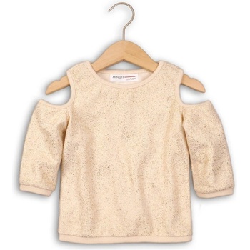 Halenka dívčí s holými rameny Minoti SHIMMER 5 béžová