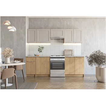 Halmar Kuchyňská linka Carol 240 dub cremona / krémová