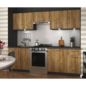 Halmar Kuchyňská linka Daria 240 cm antracit/dub craft