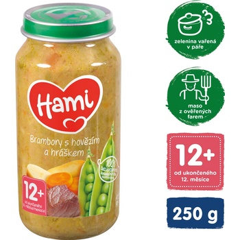 Hami Brambory s hovězím a hráškem 250 g
