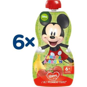 Hami kapsička ovocná Mickey Jahoda a banán 6 x 110 g