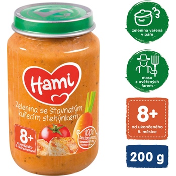 Hami Zelenina se šťavnatým kuřecím stehýnkem 200 g