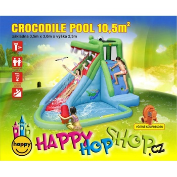 Happy Hop Crocodile Pool vodní skluzavka s bazénkem