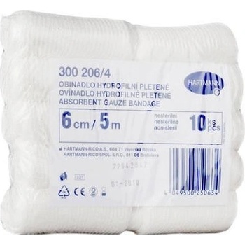 Hartmann Obinadlo hydrofilní nesterilní 10cm x 5 m 10 ks