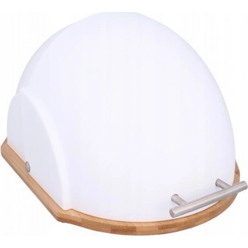 Haus Roland Curcuma Chlebník plastový s dřevěným dnem bílý