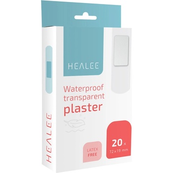 Healee Voděodolná průhledná náplast 72 x 19 mm 20 ks
