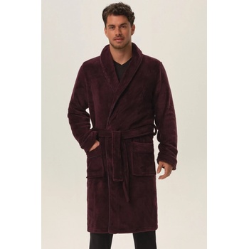 Hebký pánský župan Hustle vínový