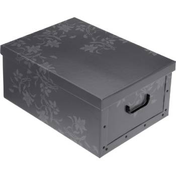 Heidrun Plastový košík s víkem 36 x 27 x 14 cm mix barev