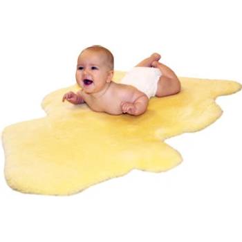 Heitmann Baby hladká ovčí vlna gold-beige 80-90 cm vystřižena z jednoho kusu