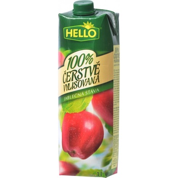 Hello 100% čerstvě vylisovaná jablečná šťáva 1 l