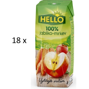 Hello 100% Jablko mrkev 18 x 250 ml