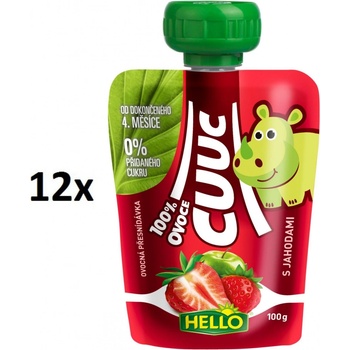 Hello kapsička Cuuk 100% s Jahodami 12 x 100 g