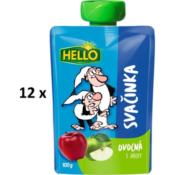 Hello ovocná kapsička s Jablky 12 x 100 g