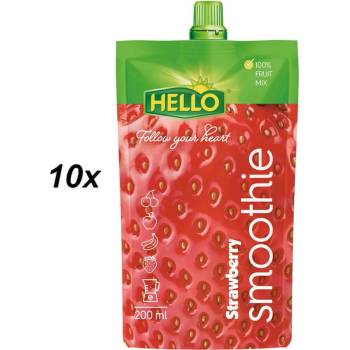 Hello Smoothie Jahoda kapsička 10 x 200 ml