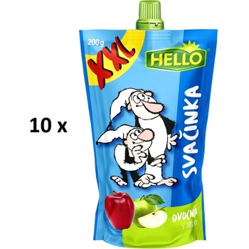 Hello XXL ovocná kapsička s Jablky 10 x 200 g