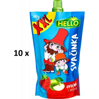Hello XXL ovocná kapsička s Jahodami 10 x 200 g
