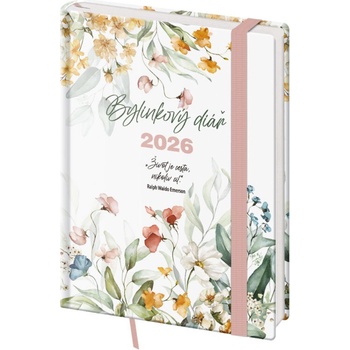 Helma B6 Týdenní 2026 Bylinkový Flowers