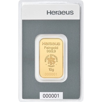 Heraeus zlatý slitek 10 g