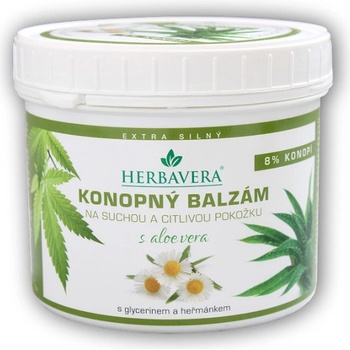 Herbavera Konopný balzám s aloe vera na suchou a citlivou pokožku 200 ml