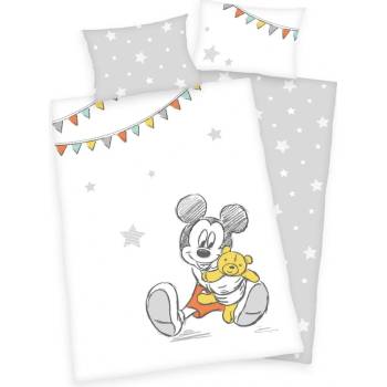 Herding povlečení Mickey Mouse šedé 100 x 135 cm 40 x 60 cm