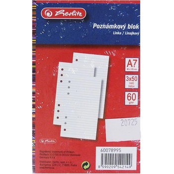 HERLITZ Poznámkový blok do kroužkového diáře TP A7