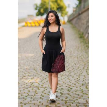 Himalife balonová sukně s kapsami Madia černá s červenou