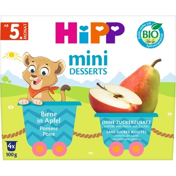 HiPP BIO Jablka s hruškami 4 x 100 g