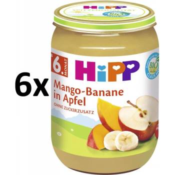 HiPP Bio Jablka s mangem a banány 6 x 190 g