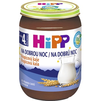 Hipp Bio Mléčná kaše na dobrou noc krupicová vanilková 190 g