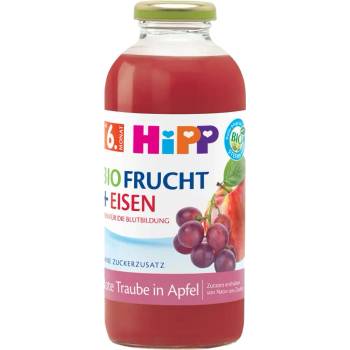 HiPP BIO ovocný nektar s jablkem a červenými hrozny 500 ml