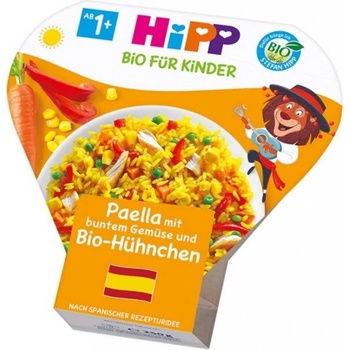 HiPP Bio Paella rýže s kuřecím masem a barevnou zeleninou 250 g