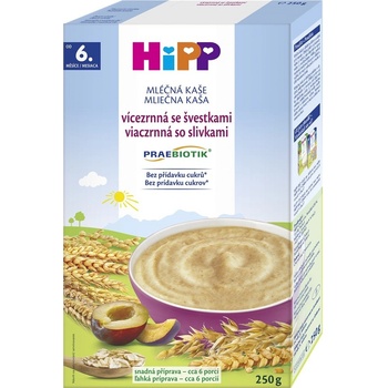 HiPP Mléčná kaše vícezrnná se švestkami 250g