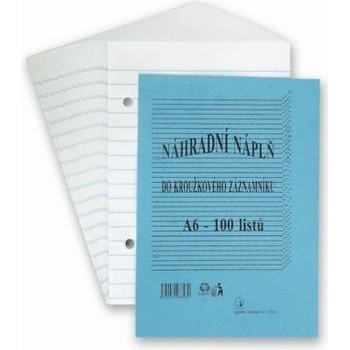 HIT OFFICE Náplň do záznamníku A6 linkovaná