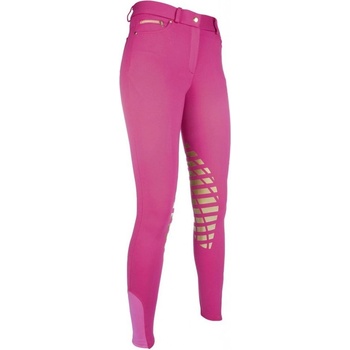 HKM Dámské rajtky Sofr se silikonem na kolenou Růžová