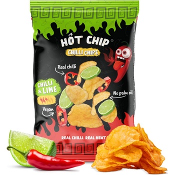 Hot Chip chipsy s příchutí limetky a chilli papričky 80 g