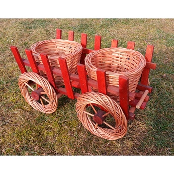 HRADIL prouteny vozik květináč tmavý 62 x 32 x 29 cm