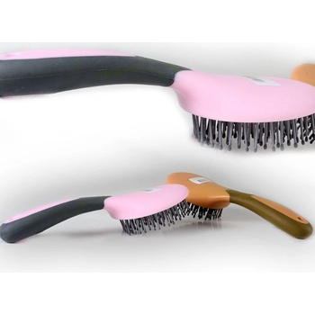 Hřeben kartáč rozčesávací růžový šedý