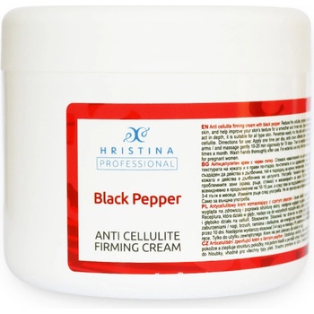 Hristina přírodní anticelulitidní zpevňující krém s černým pepřem 500 ml