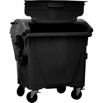 HTI Plastový kontejner 1100 l víko ve víku, černý