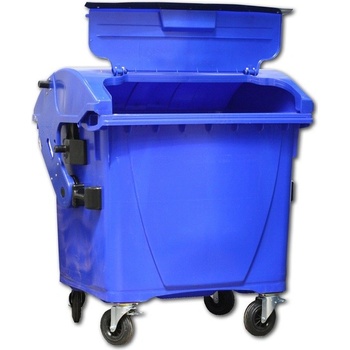 HTI Plastový kontejner 1100 l víko ve víku, modrý