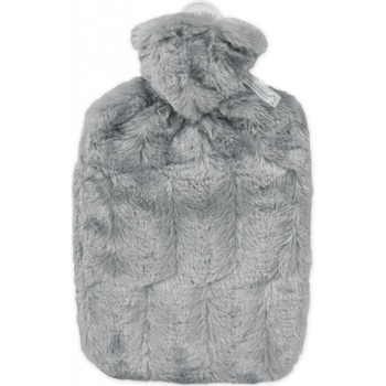 Hugo Frosch Classic termofor s obalem z umělé kožešiny šedý s podšívkou 1,8 l