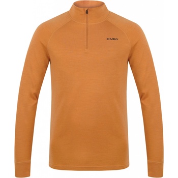 Husky merino mikina Aron Zip M mustard oranžová
