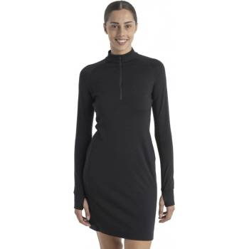 Icebreaker Wmns Merino 260 Granary LS Half Zip Tee Dress Black