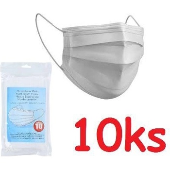 Igotrend jednorázová třívrstvá rouška bílá 10 ks