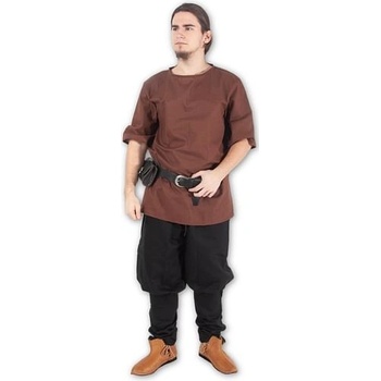 imago Bavlněná tunika s krátkým rukávem hnědá