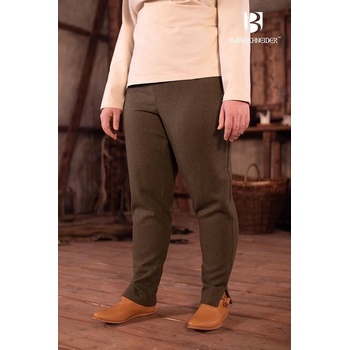 imago vlněné kalhoty Sarina olivově zelené