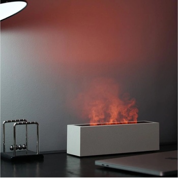 Immax aroma difuzér a zvlhčovač vzduchu FLAME s imitací plamene bílý 200 ml