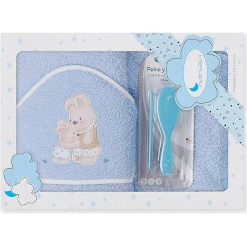 Interbaby OSUŠKA froté KRÁLÍČCI + hřeben modrá