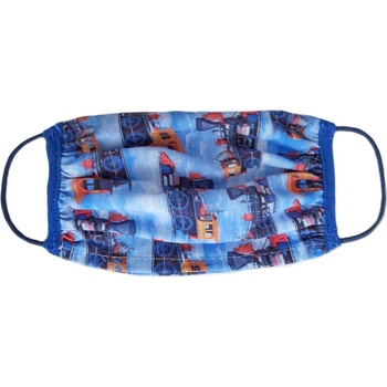 Iris rouška dětská 3/4 dvojitá s kapsou Mašinky