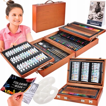 ISO 6004 Velká sada v dřevěném kufříku pro malé malíře 174 ks